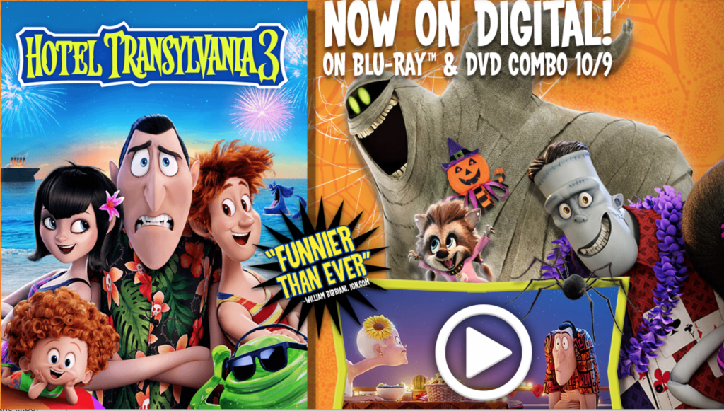 Giveaway: Hotel Transylvania 3 Available on Blu-ray™ #HotelT3