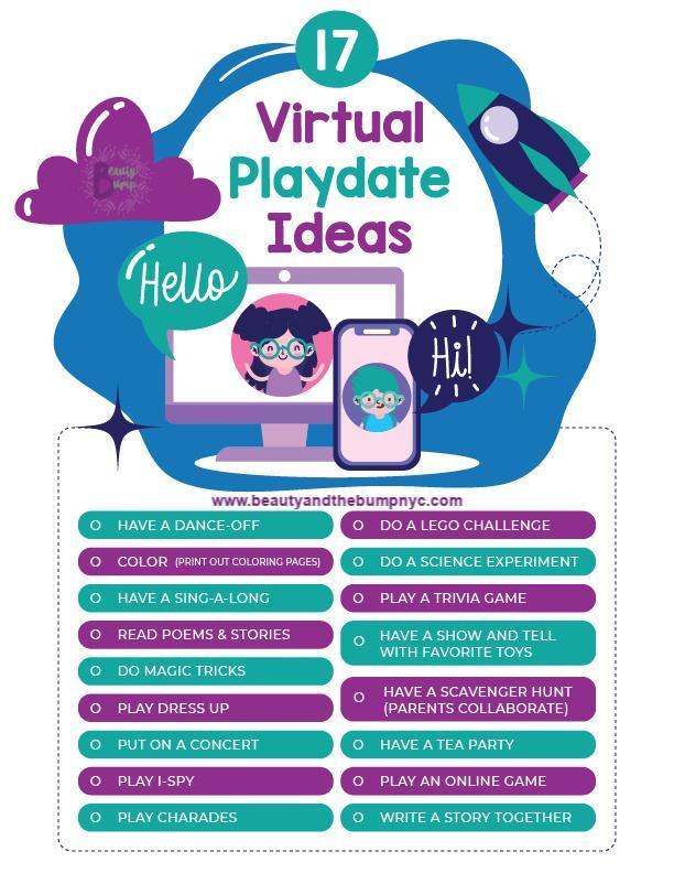 Looking for ways to help kids remain social? This list of 17 virtual playdate ideas will allow kids to enjoy playing with friends while social distancing