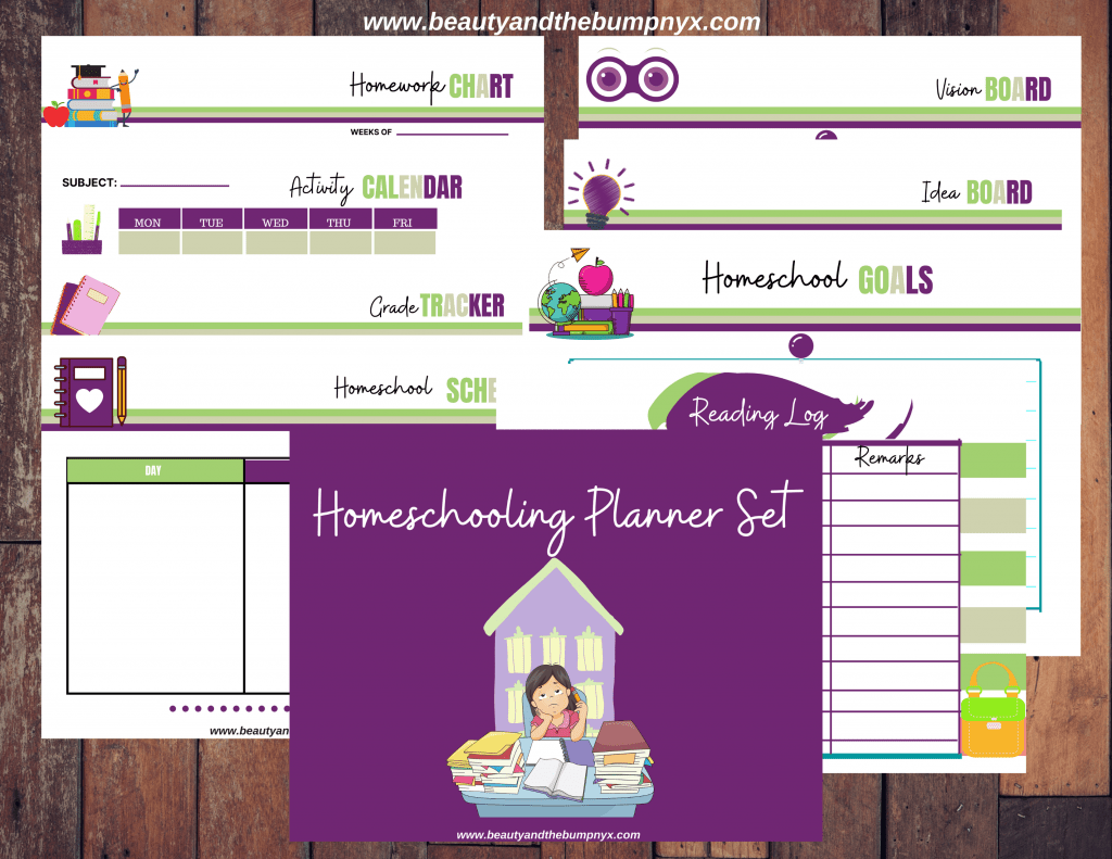 This free printable homeschooling planner set has everything parents working from home need to ensure a stress-free school year.