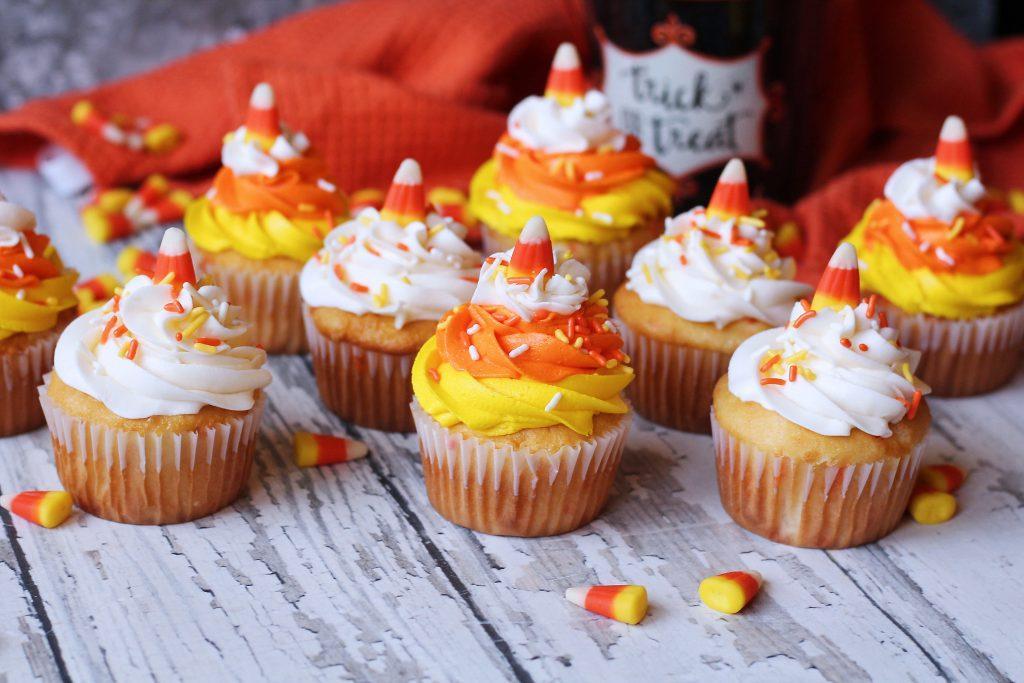 Halloween Cupcake Ideas - Candy Corn Cupcakes
