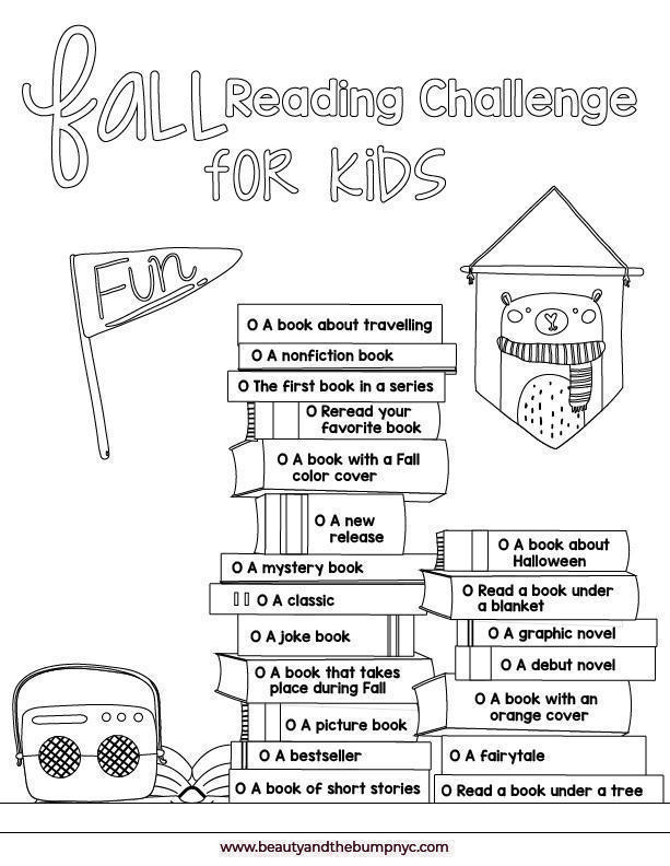 Better yet, make it a family affair. Use these sheets to do the fall reading challenge with your kids!