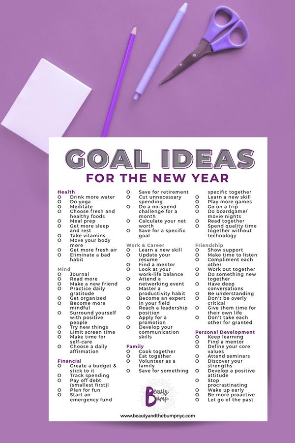 Because I believe goal setting is important for everyone I am sharing goal ideas from health to family to financial - for the 2021 New Year.