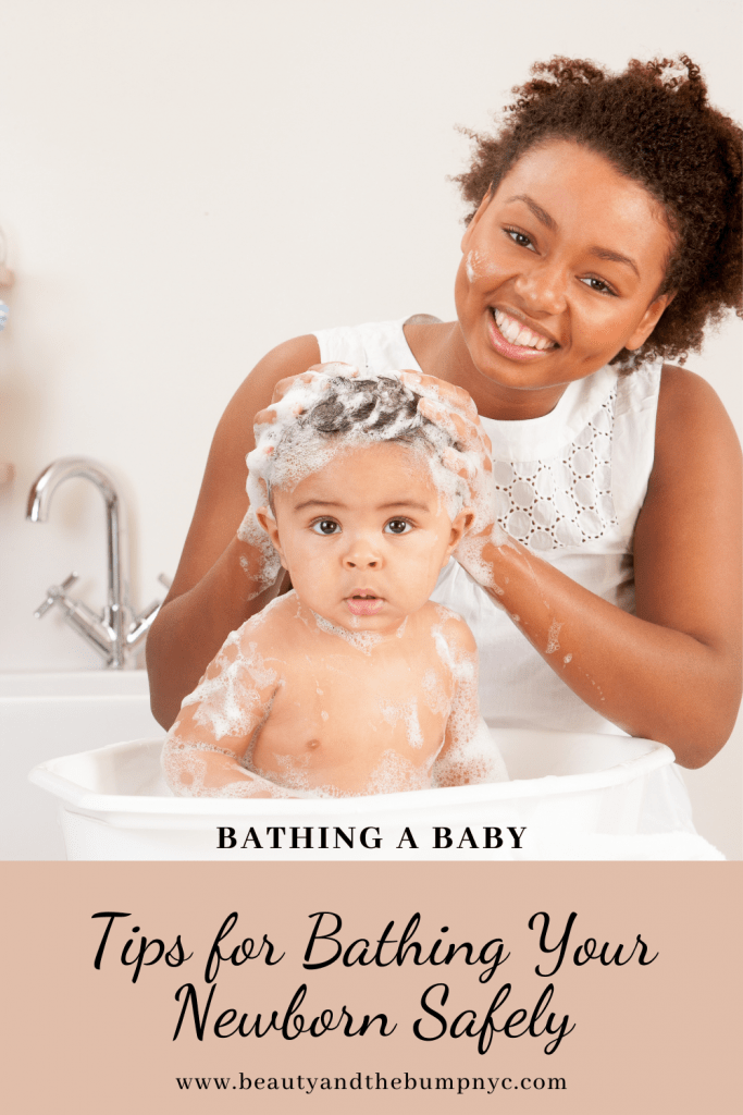 Bathing a baby for the first time can be scary experience. Beauty and the Bump NYC is providing tips for bathing your newborn safely.