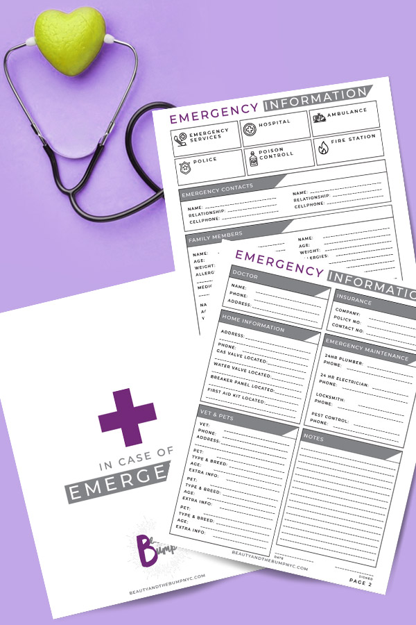 Whether you hire a sitter or just want to be prepared for any situation, you need a sheet of emergency information handy in your home.