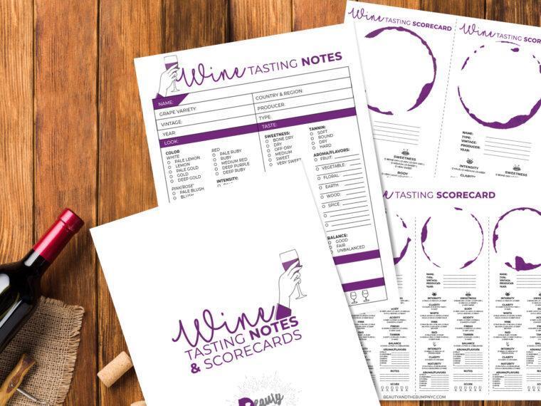 For your mom's night in or back yard family gathering, I've included wine tasting scorecards to print out along with your notes. Winc wine club