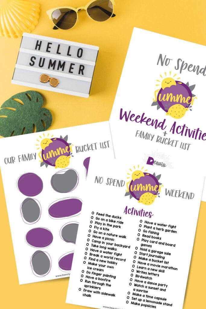 Summer can get expensive keeping your family active. This Summer Bucket List Activities printable will help you save and make memories. No spend challenge friendly summer activities