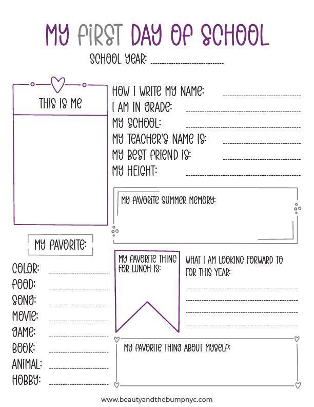 This First and Last Day of School Interview printable will help commemorate milestones associated with kids' first and last days of school.