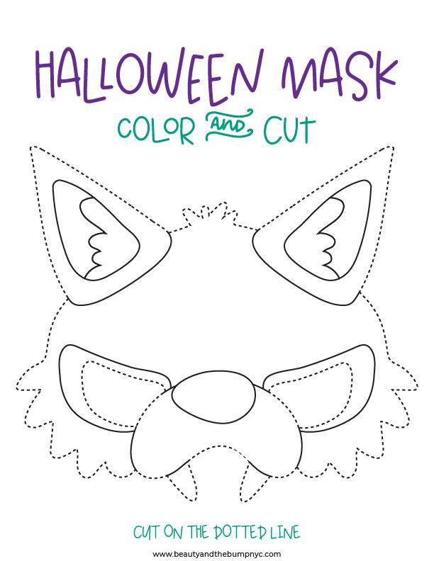 HALLOWEEN MASK COLOR AND CUT
