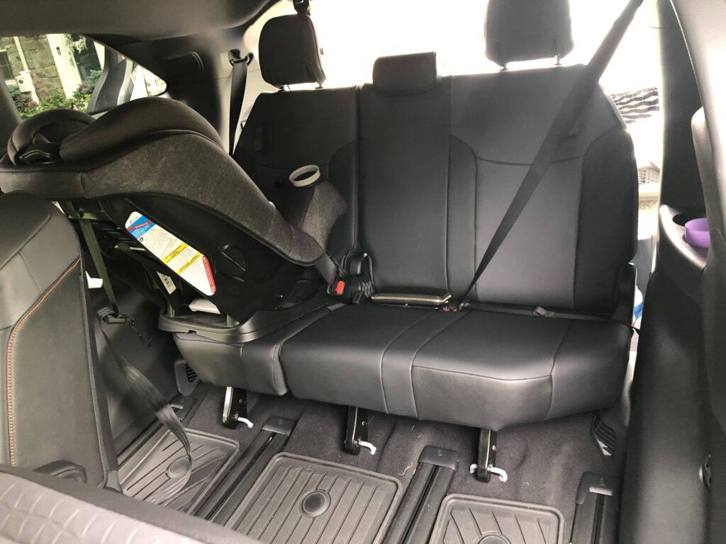 3rd Row Car seat installation Toyota Sienna Sporty Minivan 