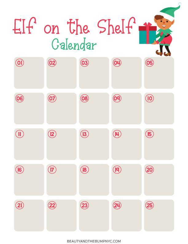 Use this blank page to plan your own Elf on the Shelf activities