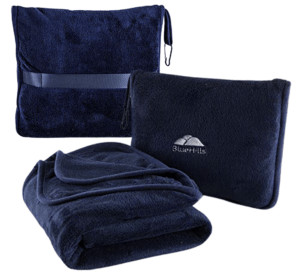 Best Gift ideas for travelers Travel Blanket with Pillow