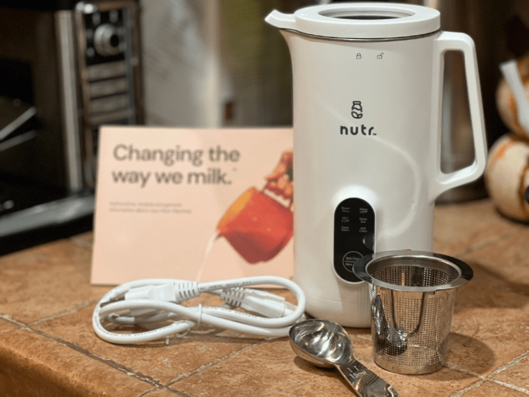 Nutr is a sleek plant-based milk machine offering single-serve plant-based milk in minutes. It's a great gift to add to your holiday wishlist.