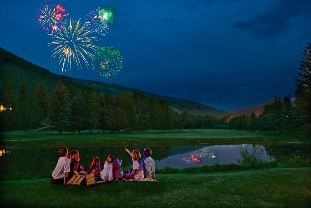 Fireworks Vail Summer night