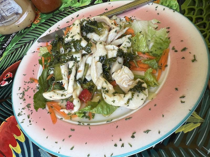 Conch Salad Rosemary's Creole Cuisine Marigot Bay 