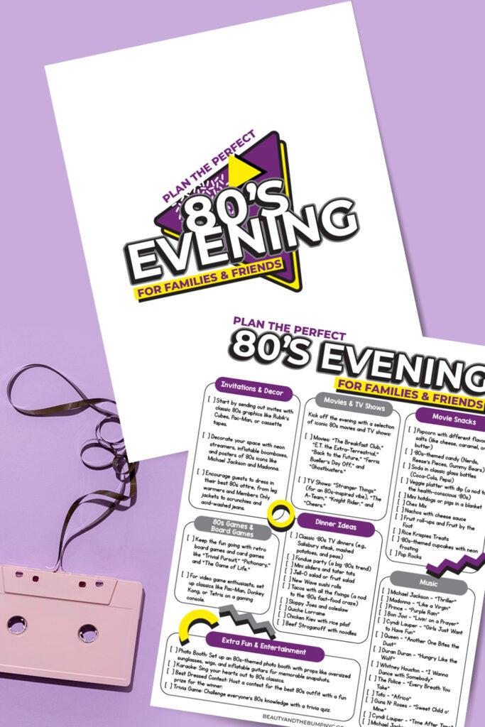 Get ready to party like it's the 80s! Download our free 80s theme printable packet for all you need to plan the ultimate 80s party.