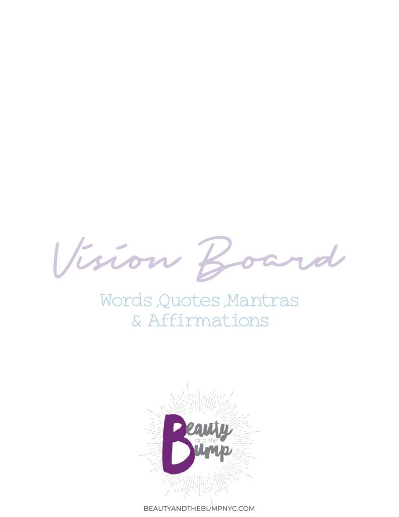 Printable Vision Board Words in Pretty Fonts (also make great