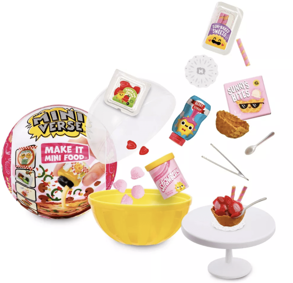 Unbox the excitement with MGA's Miniverse Make It Mini Food Diner Series 2 Mini Collectibles! Each surprise ball contains realistic mini "ingredients" and kitchen accessories, allowing your daughter to create adorable mini replicas of her favorite snacks and desserts. Easter Basket gift idea
