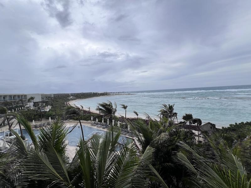 Views from Casa 3 ocean view king at the luxury all-inclusive resort in Tulum