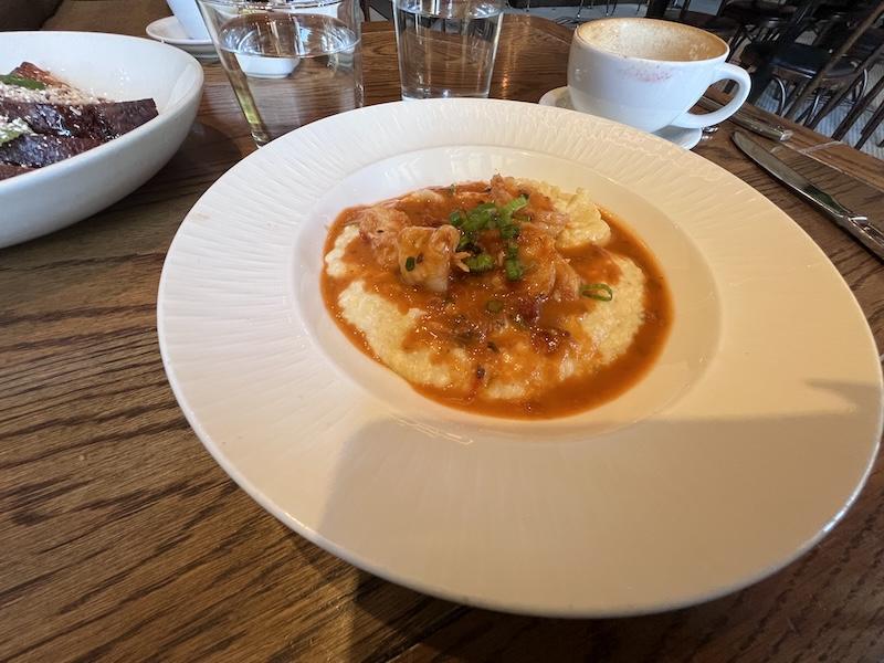 Fine dining experience at Compere lapin - Black Owned Restaurant New Orleans - Shrimp and grits