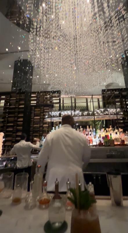 Romantic cocktails at Chandelier Bar - Four Seasons New Orleans