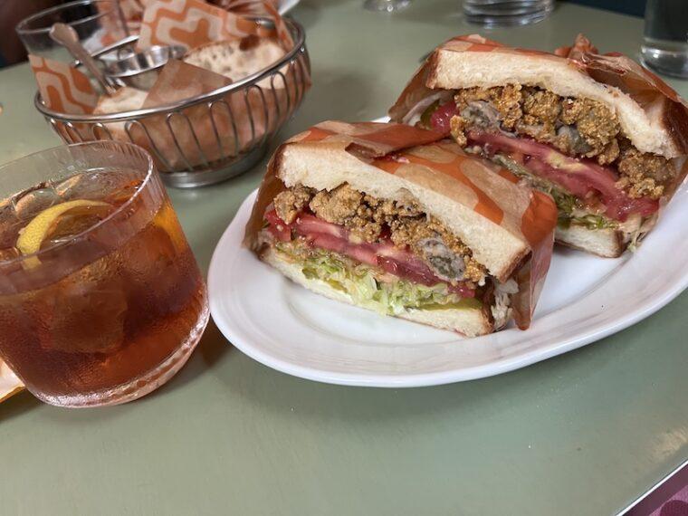 Strange Delight Brooklyn Milkbread Po'Boy Oyster Po'boy and Shrimp Po'boy